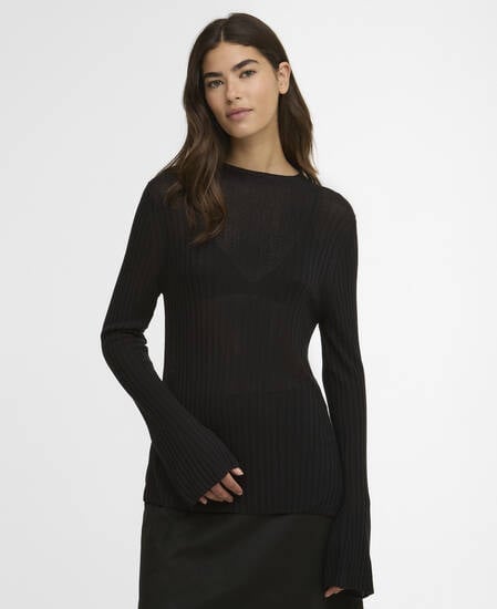 Ozara Ribbed Jumper Black
