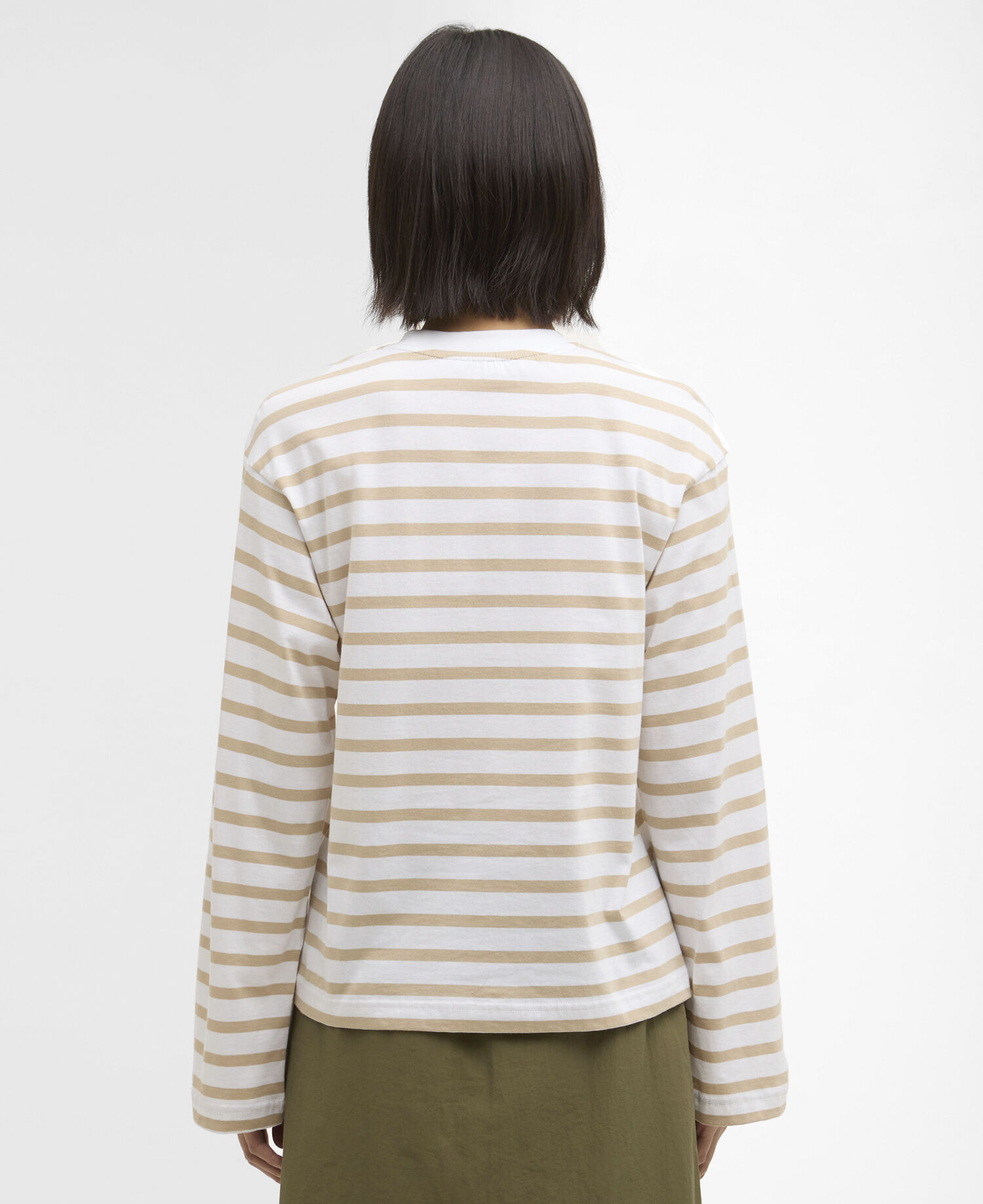 Top con motivo a righe Maureen Pale Khaki Stripe