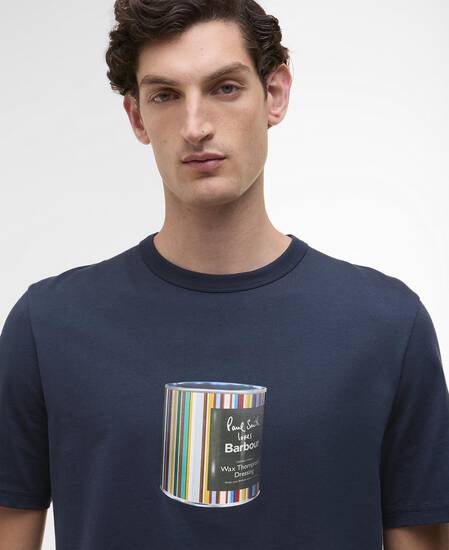 Paul Smith loves Barbour Wax Can Graphic T-Shirt Champion Blue