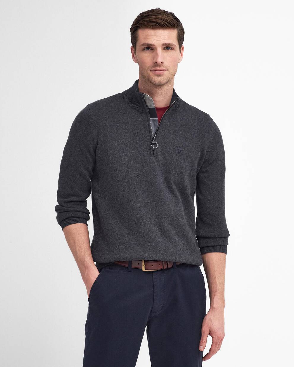 Cotton Half-Zip Jumper