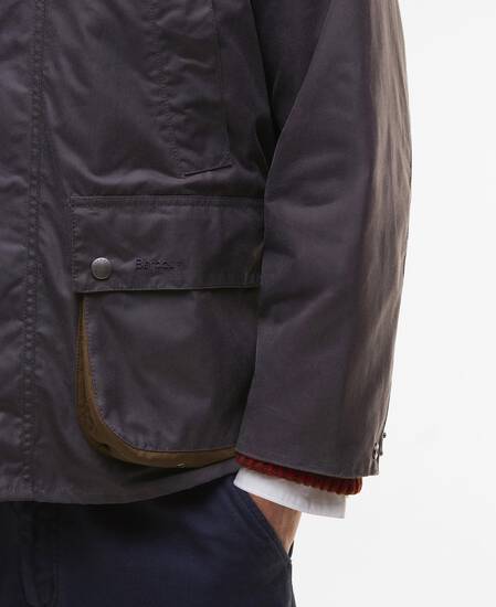 Paul Smith loves Barbour Oversized Bedale Waxed Jacket Grey Lilac