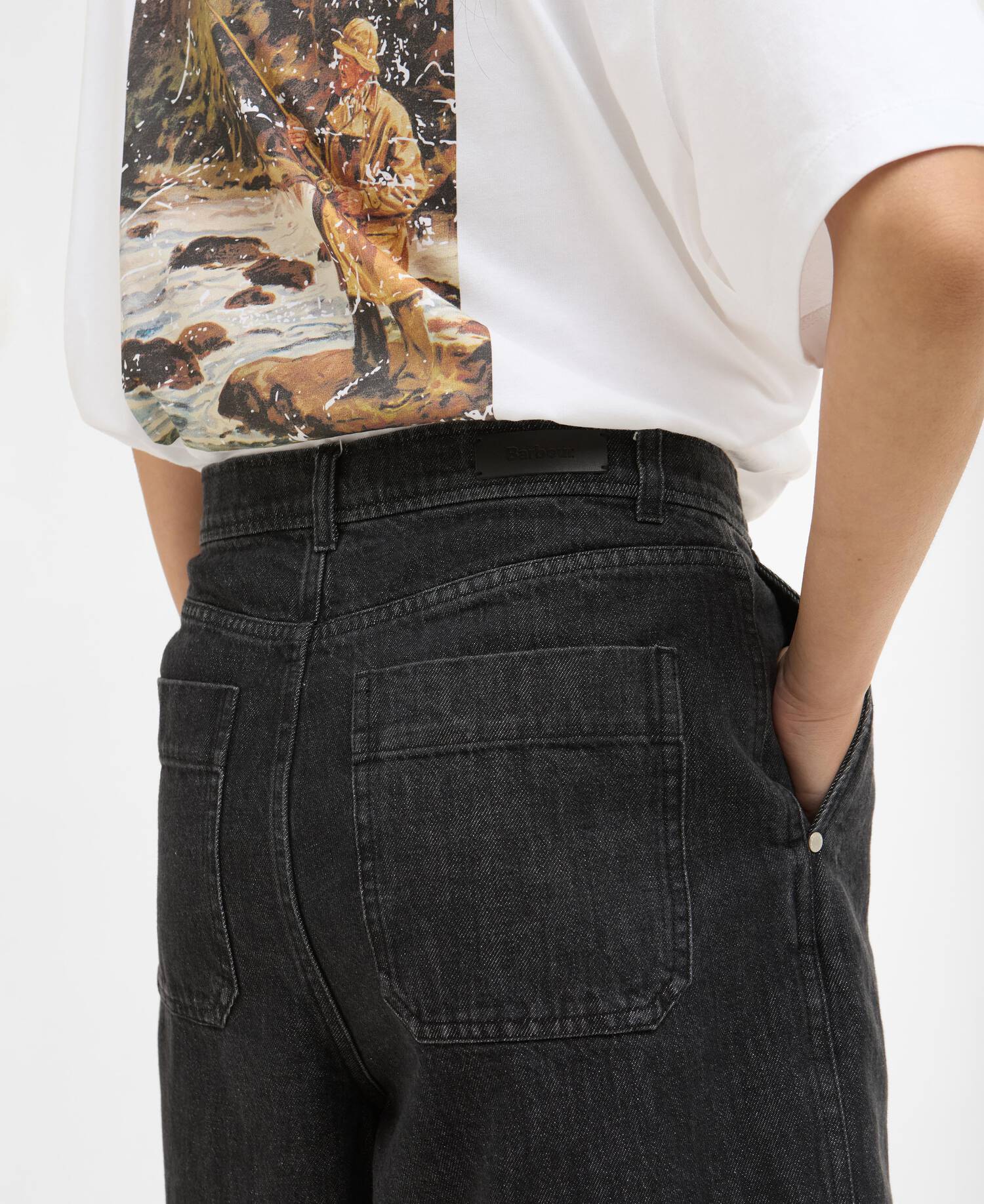 Shorts in denim Myra Black Denim image number 3