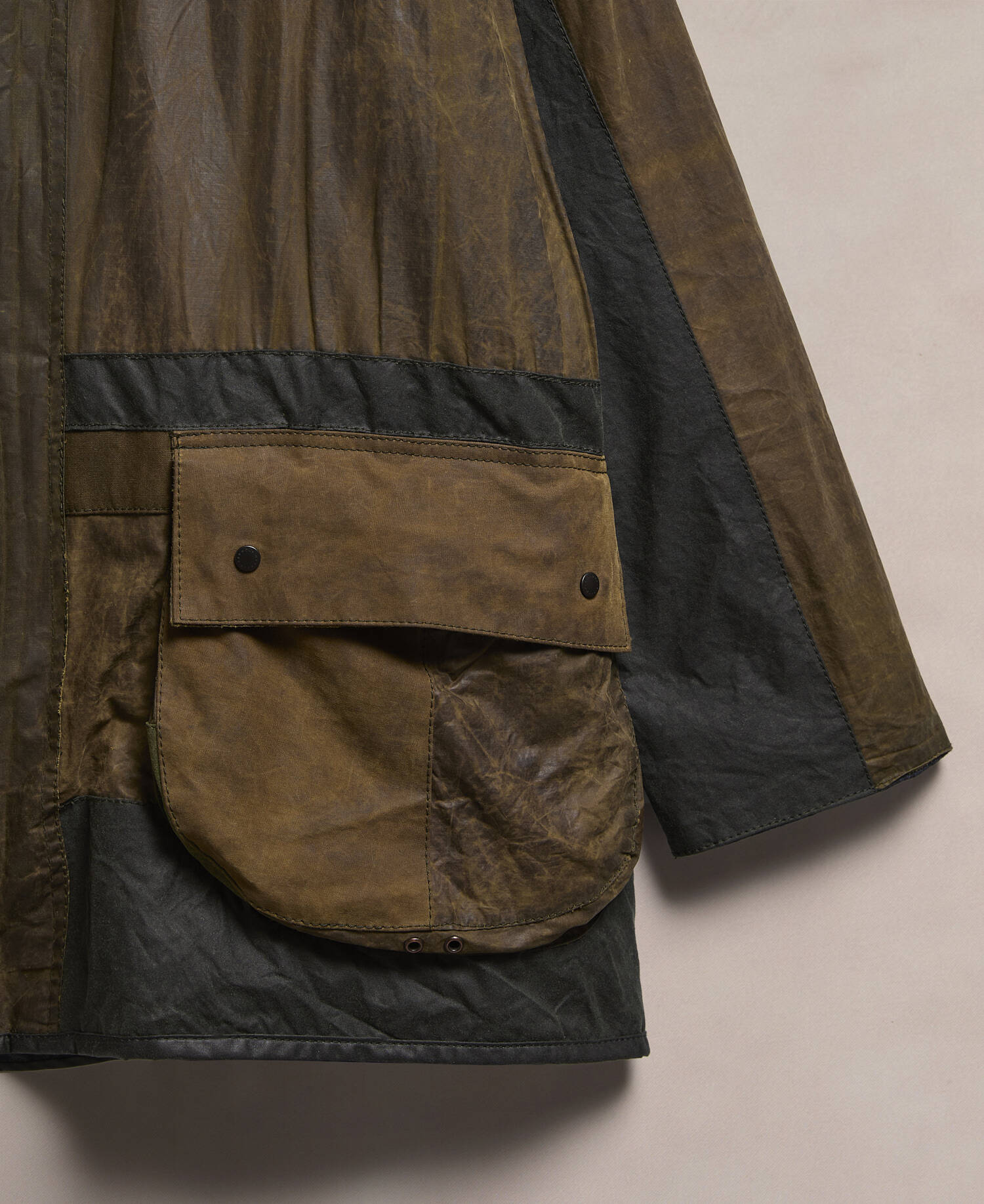 Barbour Re-Loved Men's Durham Waxed Jacket image number 3