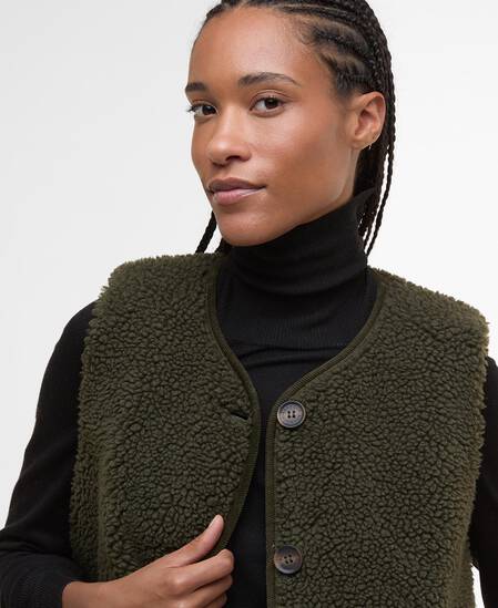 Luciana Fleece Gilet Olive