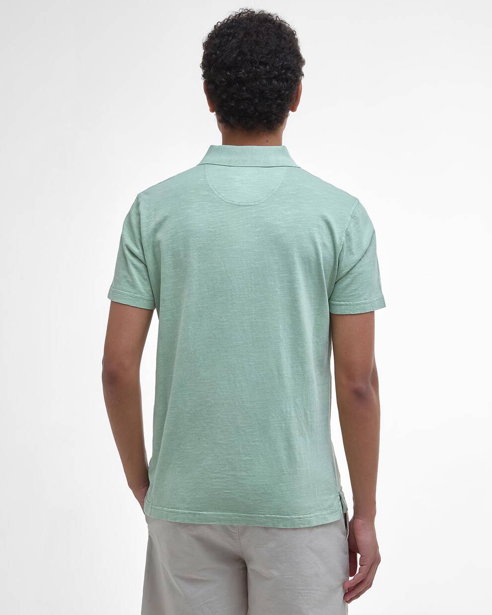 Pigment Dye Slub Polo Shirt
