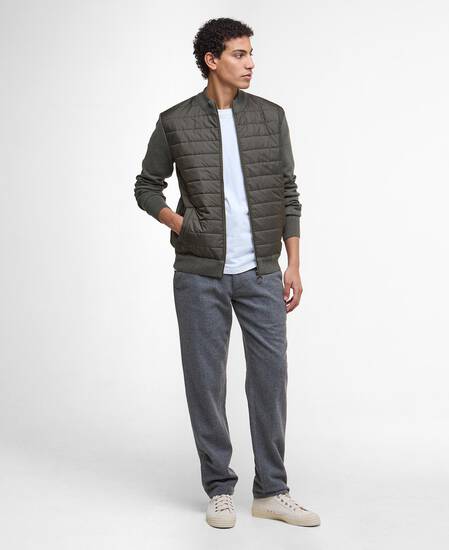 Essential Carn Quilted Jumper Olive