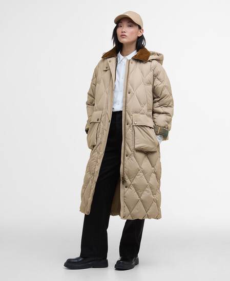 Longline Yasmin Down Puffer Jacket Light Trench