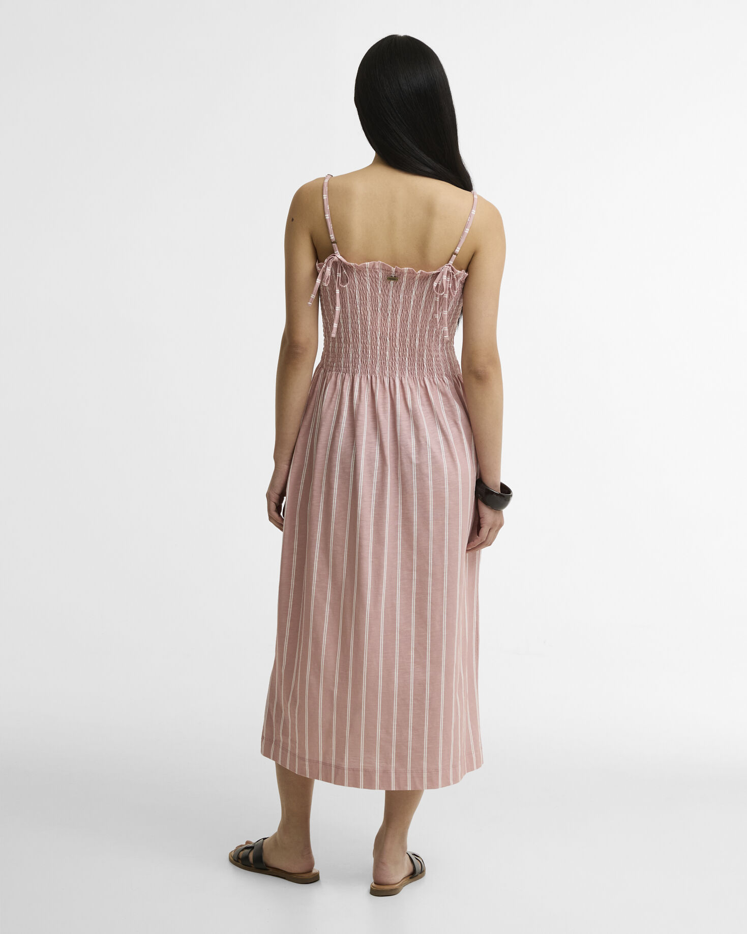 Madeline Midi Dress Gardenia Stripe