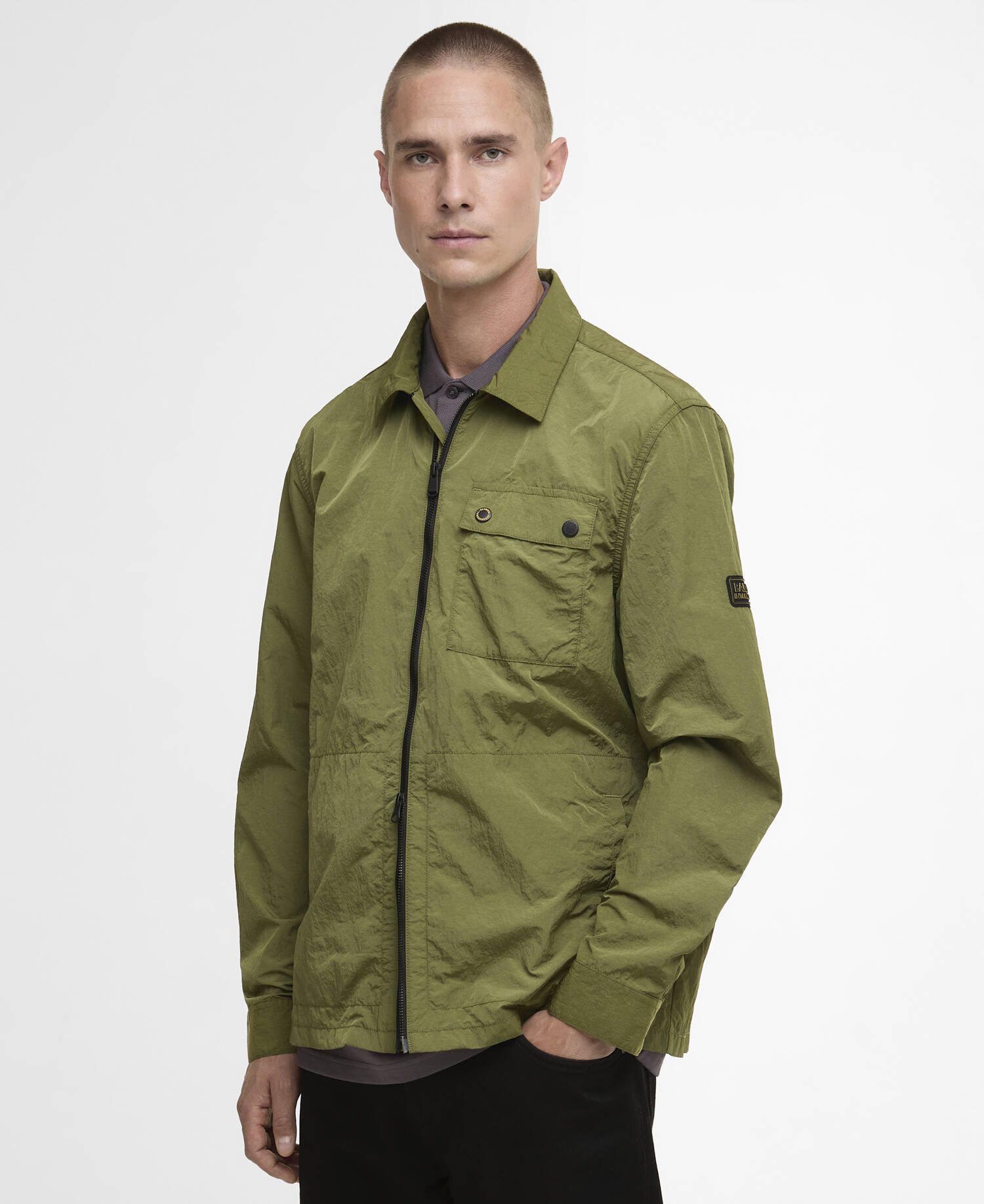 Inline Overshirt Cable Olive image number 0
