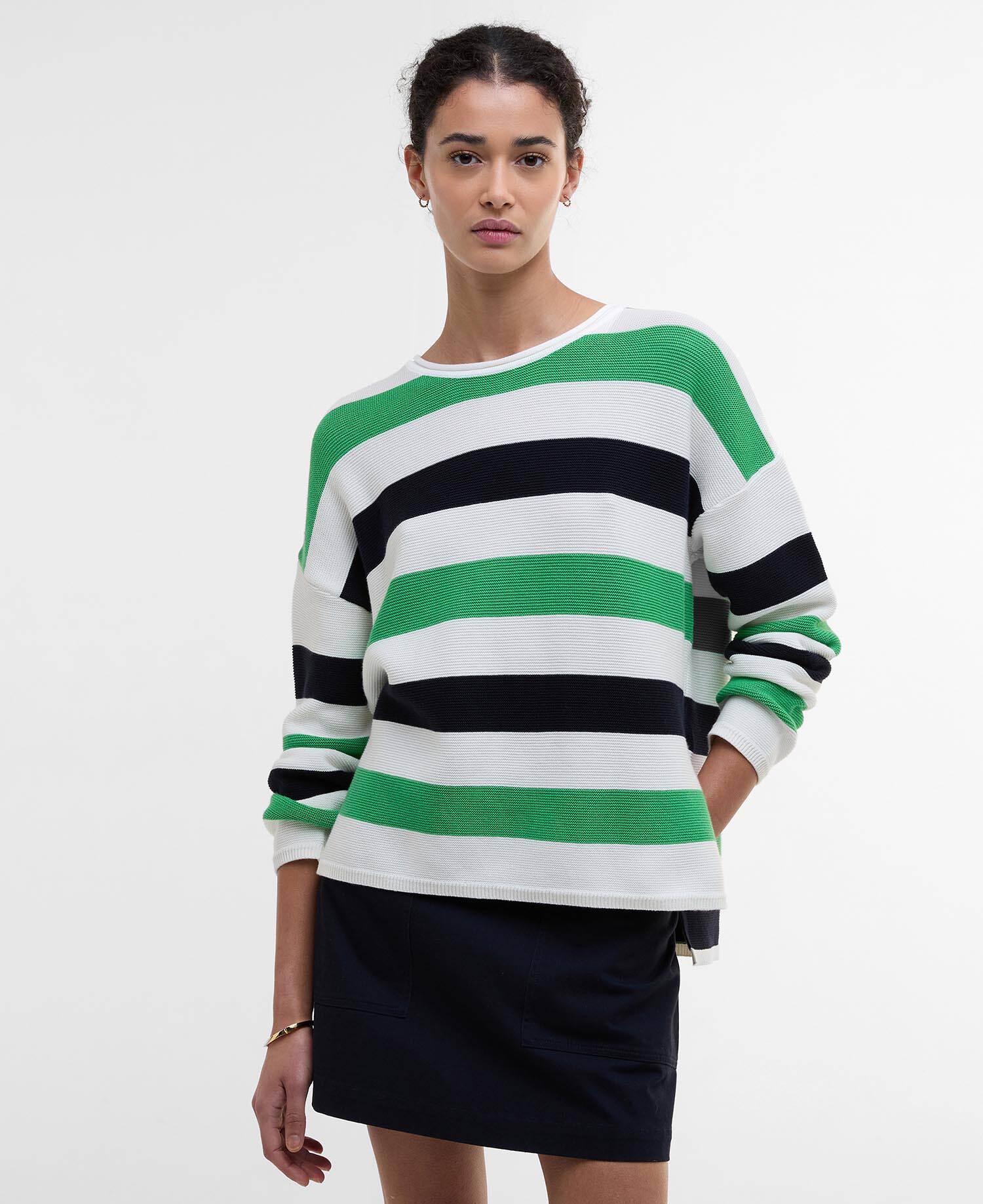 Marine Striped Crew Neck Jumper image number 0