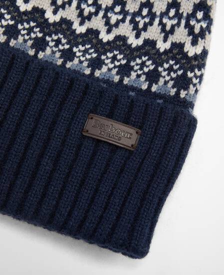 Marlow Fair Isle Beanie Navy