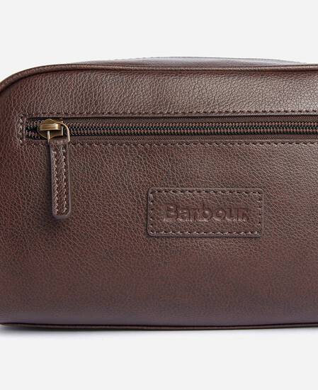 Leather Washbag Dark Brown Leather Washbag Dark Brown
