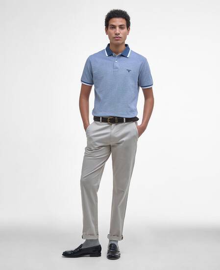 Polo Barnard a maniche corte Dark Denim