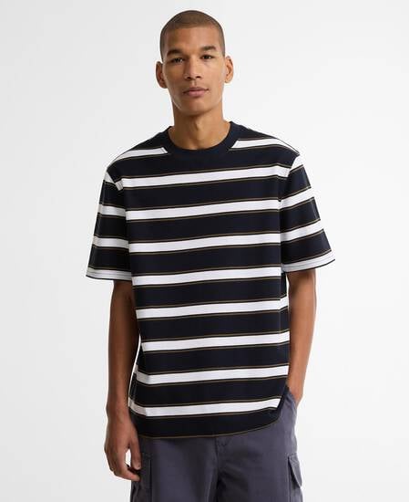 Browtop Striped Relaxed T-Shirt Dark Navy