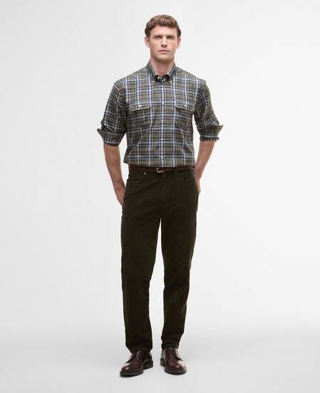 Saldon Thermo-Weave Checked Shirt Olive
