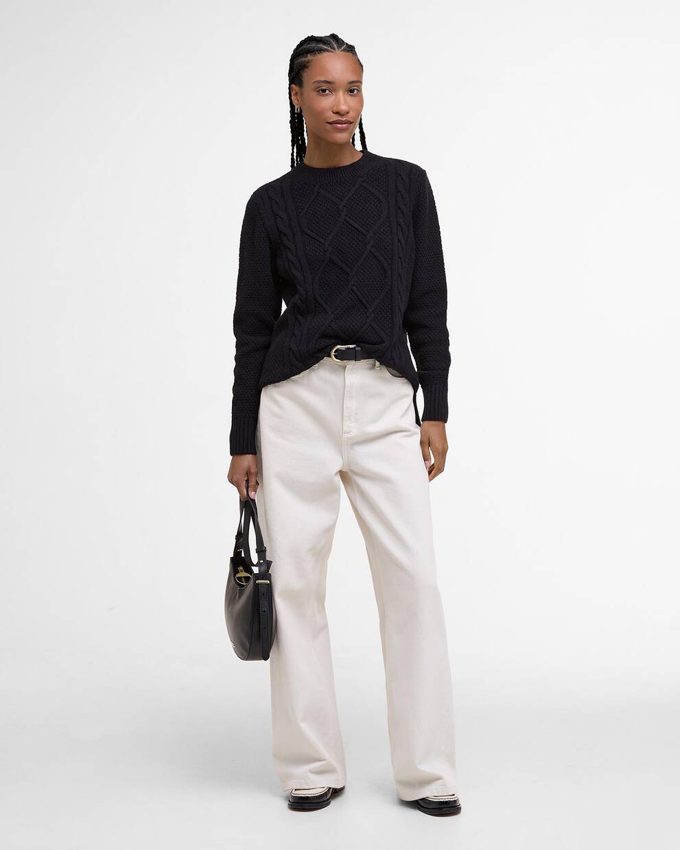 Maglione girocollo Burne con motivo a rombi