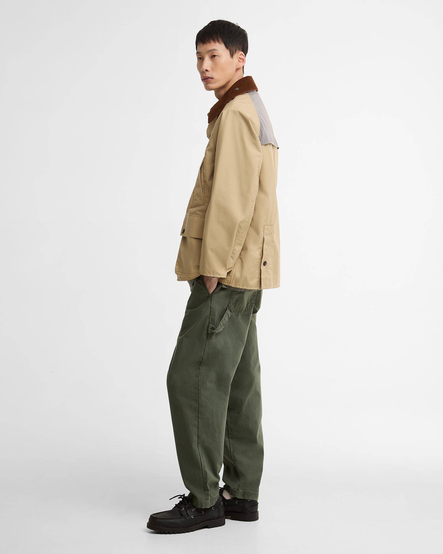 Barbour x eYe JUNYA WATANABE MAN Oversized Bedale Casual Jacket Beige image number 4