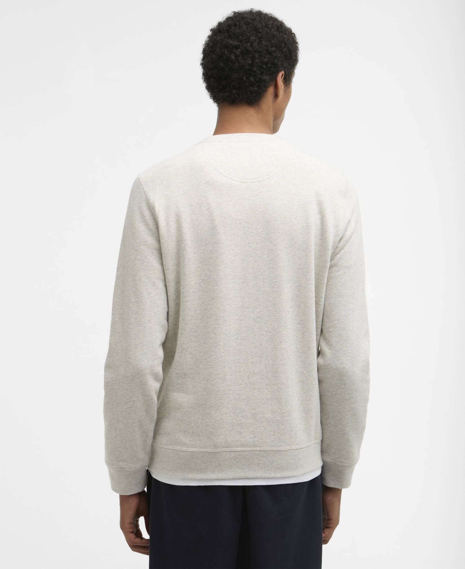 Pique Logo Sweatshirt Ecru Marl image number 2