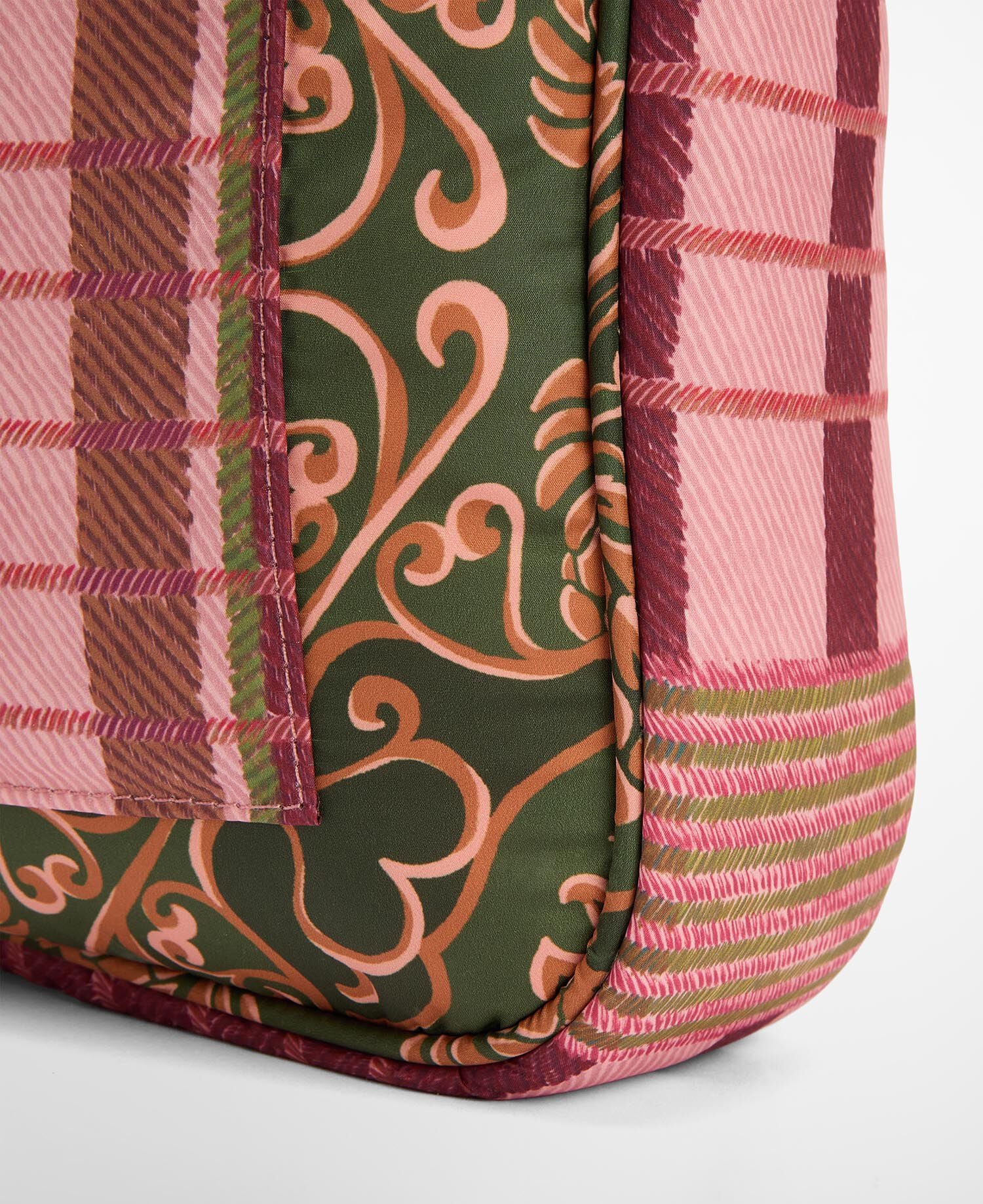 Barbour FARM Rio Maria Clara Tote Bag Pink Tartan