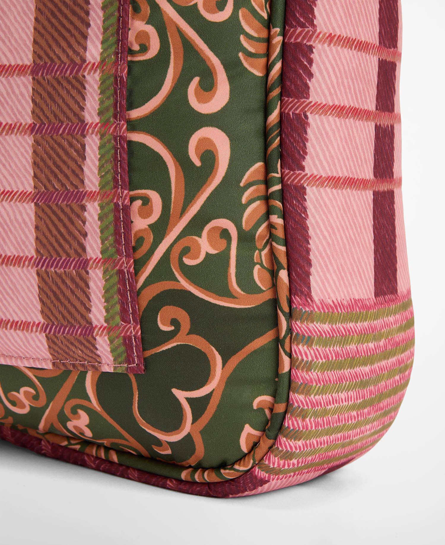 Barbour FARM Rio Maria Clara Tote Bag Pink Tartan image number 6