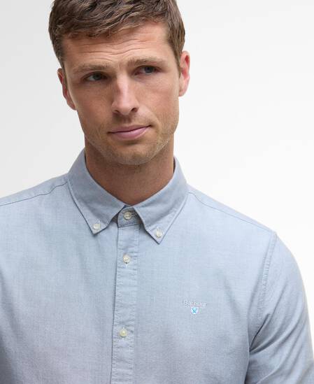 Oxford Tailored Long-Sleeved Shirt Bluestone