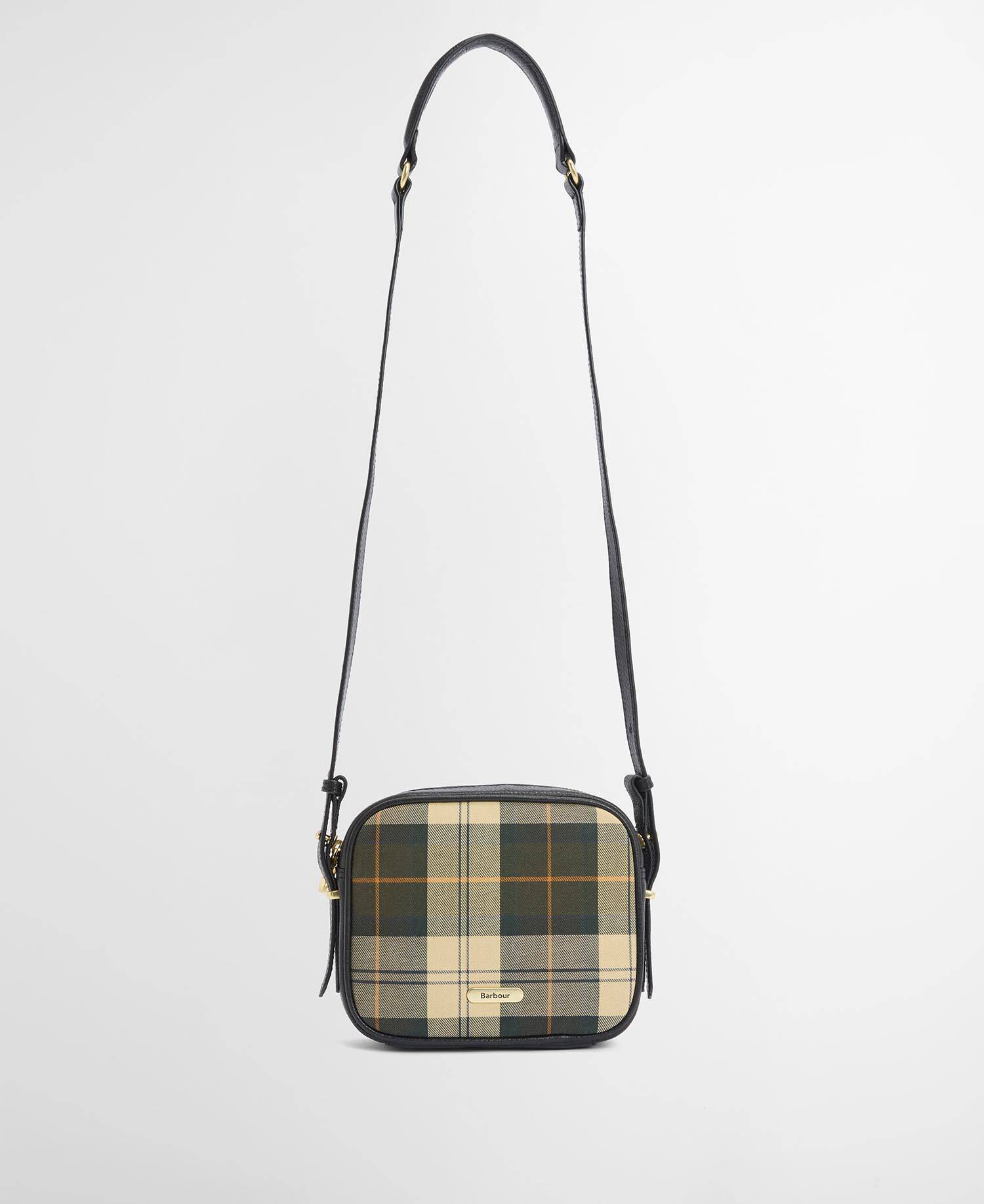 Borsa a tracolla con motivo tartan Daphne image number 2