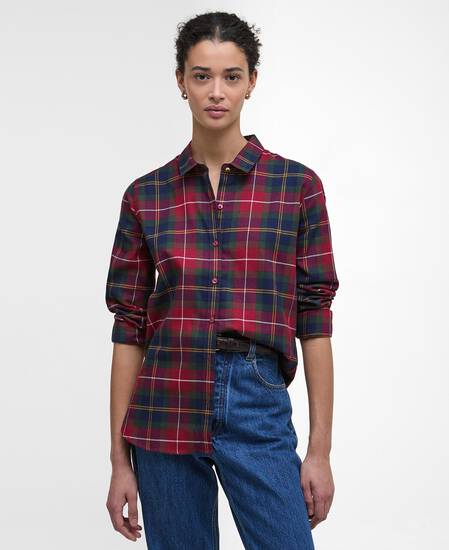 Camicia Glades in tartan dalla vestibilità rilassata Winterberry Tartan