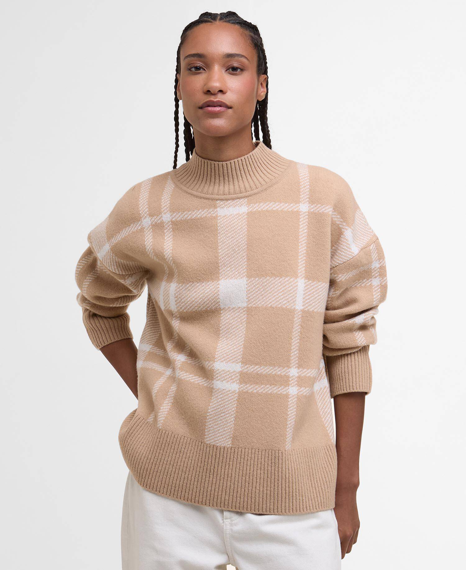 Harriet Tartan High-Neck Jumper image number 0