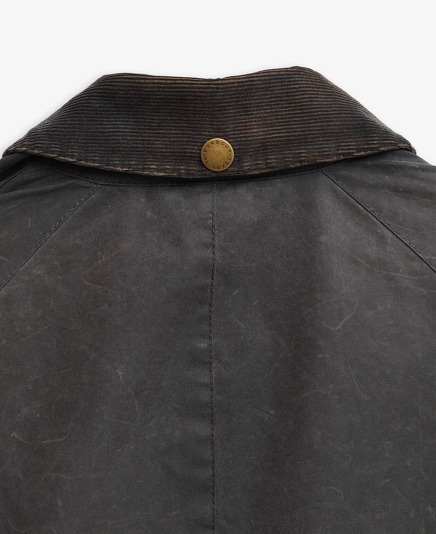 Barbour Re-Loved Ashby Waxed JacketM - Size M Navy image number 6