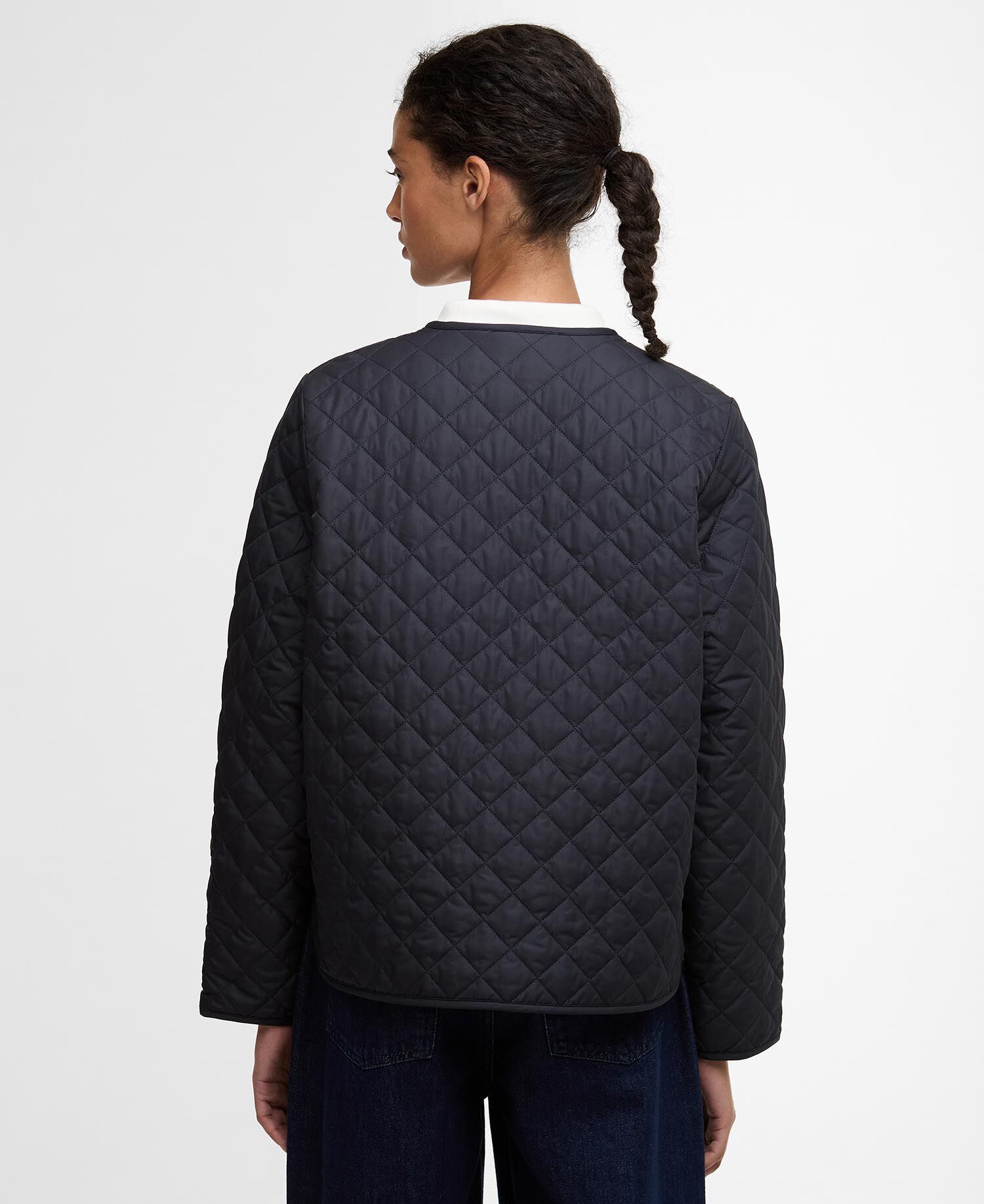 Steppjacke Cashel Collarless Dark Navy/Dress Navy Tartan