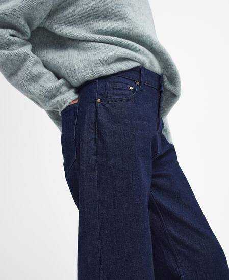 Maisie Wide-Leg Jeans Dark Indigo Wash