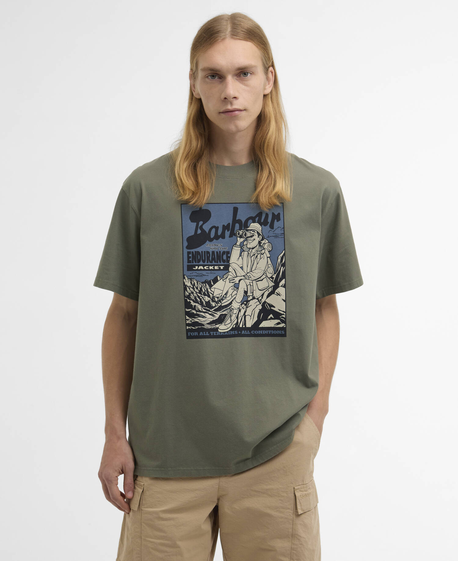 Conditions Oversized Graphic T-Shirt Green Slate image number 0