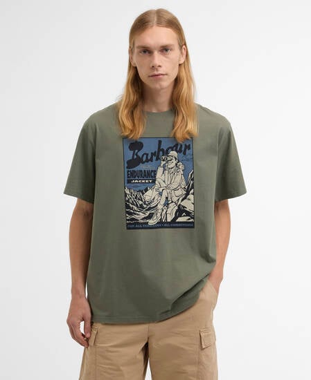 Conditions Oversized Graphic T-Shirt Green Slate