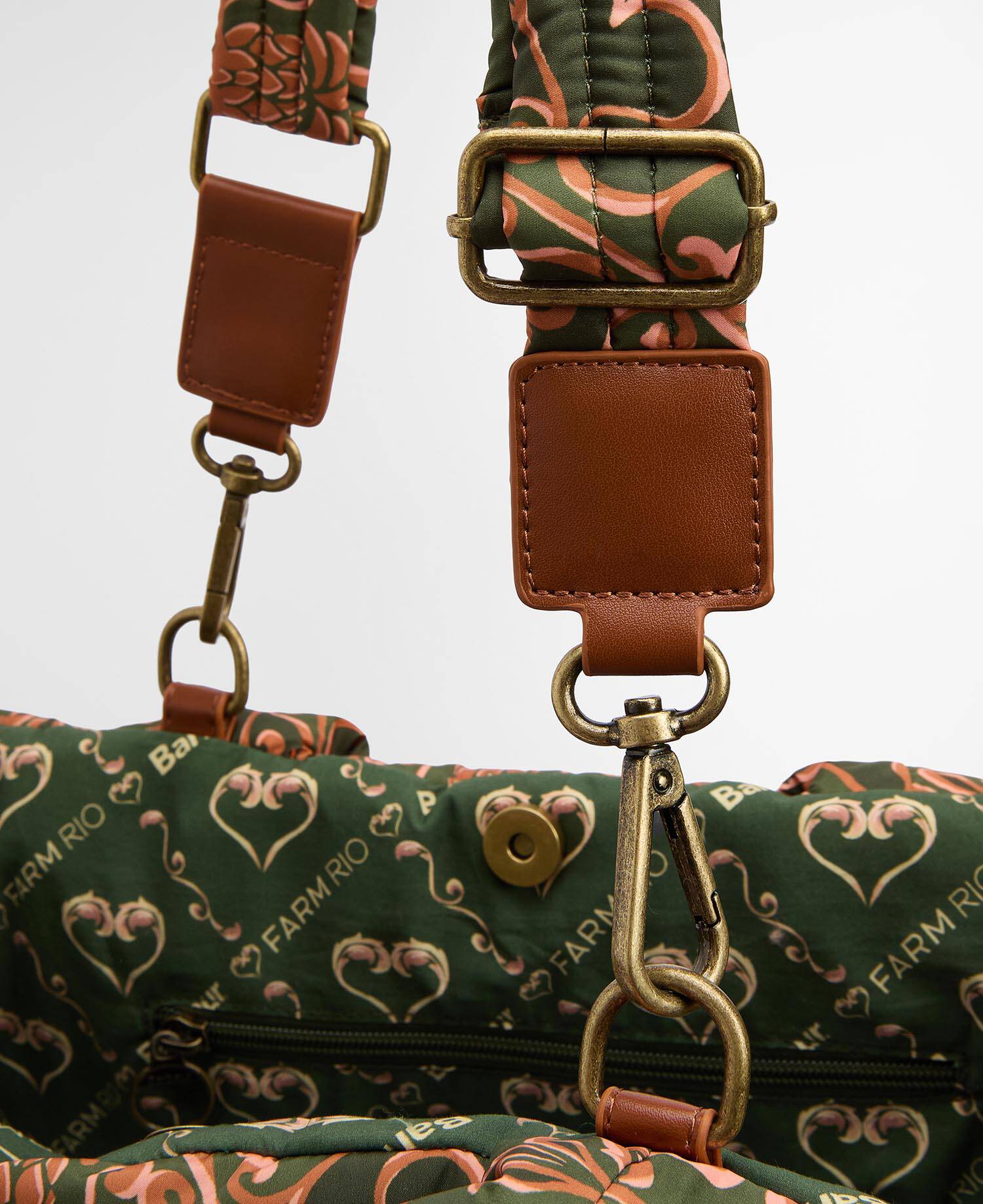 Barbour FARM Rio Maria Clara Tote Bag Pink Tartan image number 7