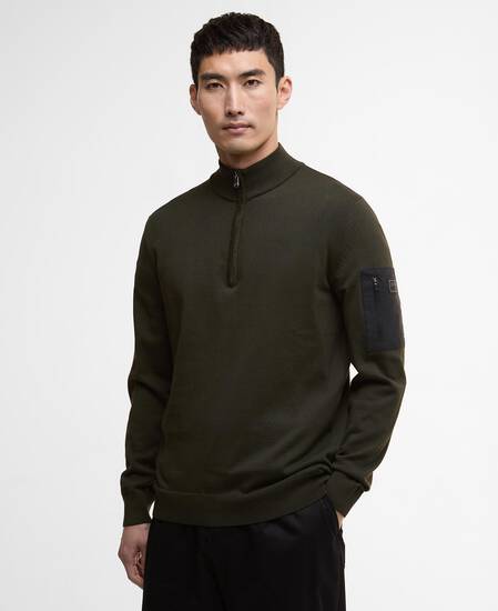 Maglione Blades con zip corta Sage