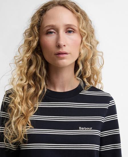 Dartmoor Striped Long-Sleeved T-Shirt Dark Navy/Original Ecru Stripe