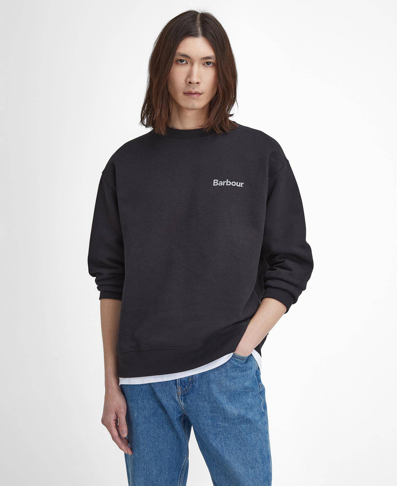 Brushed Nicholas Oversized Crew Neck Jumper image number 0