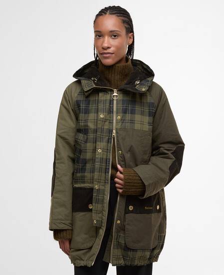 Shelley Showerproof Jacket Olive Check/Olive/Khaki Brown Shelley Showerproof Jacket Olive Check/Olive/Khaki Brown