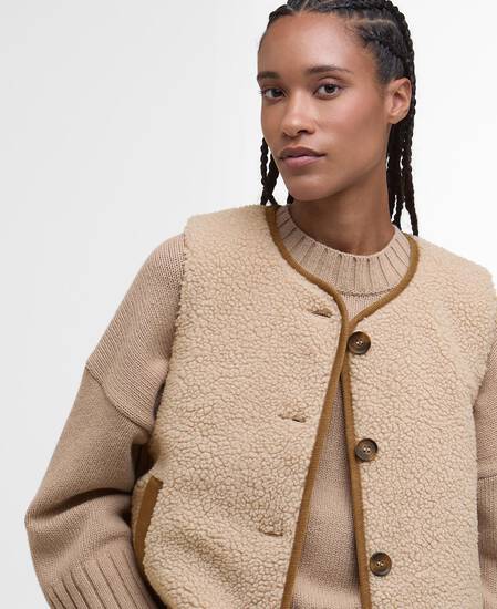 Luciana Fleece Gilet Natural