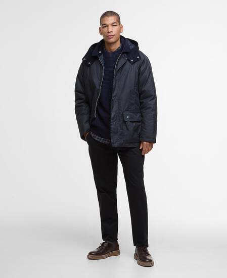 Modern Beaufort Waxed Jacket Navy/Midnight Oak