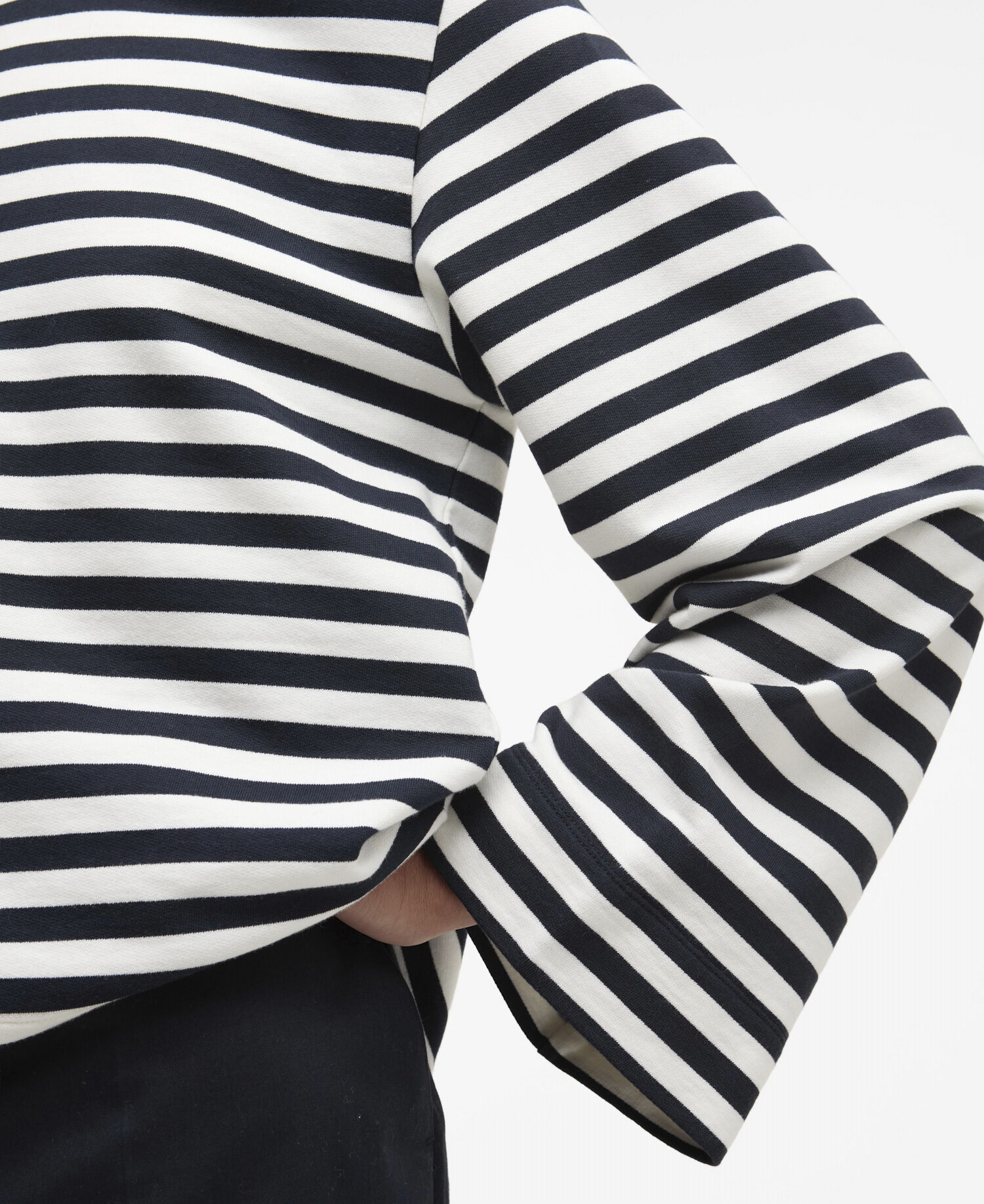 Layla Sweatshirt Cloud/Dark Navy Stripe