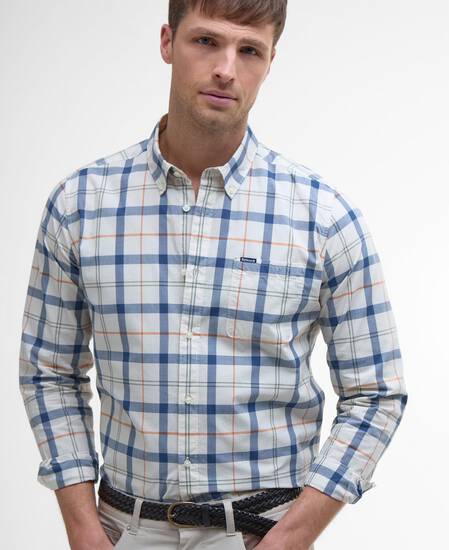 Rawley Tailored Long-Sleeved Shirt Sea Haze Tartan