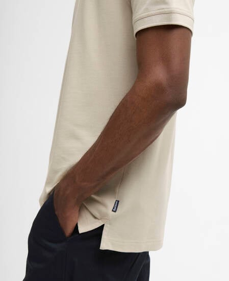 Poloshirt Reston Tartan Trim Tailored Mist