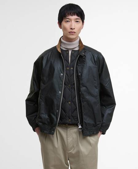 Blouson Transport Waxed Jacket Sage