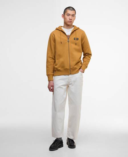 Felpa con cappuccio e chiusura a zip Donnington Shaded Mustard