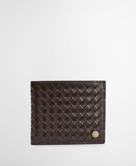 Lederportemonnaie Farne Woven Brown