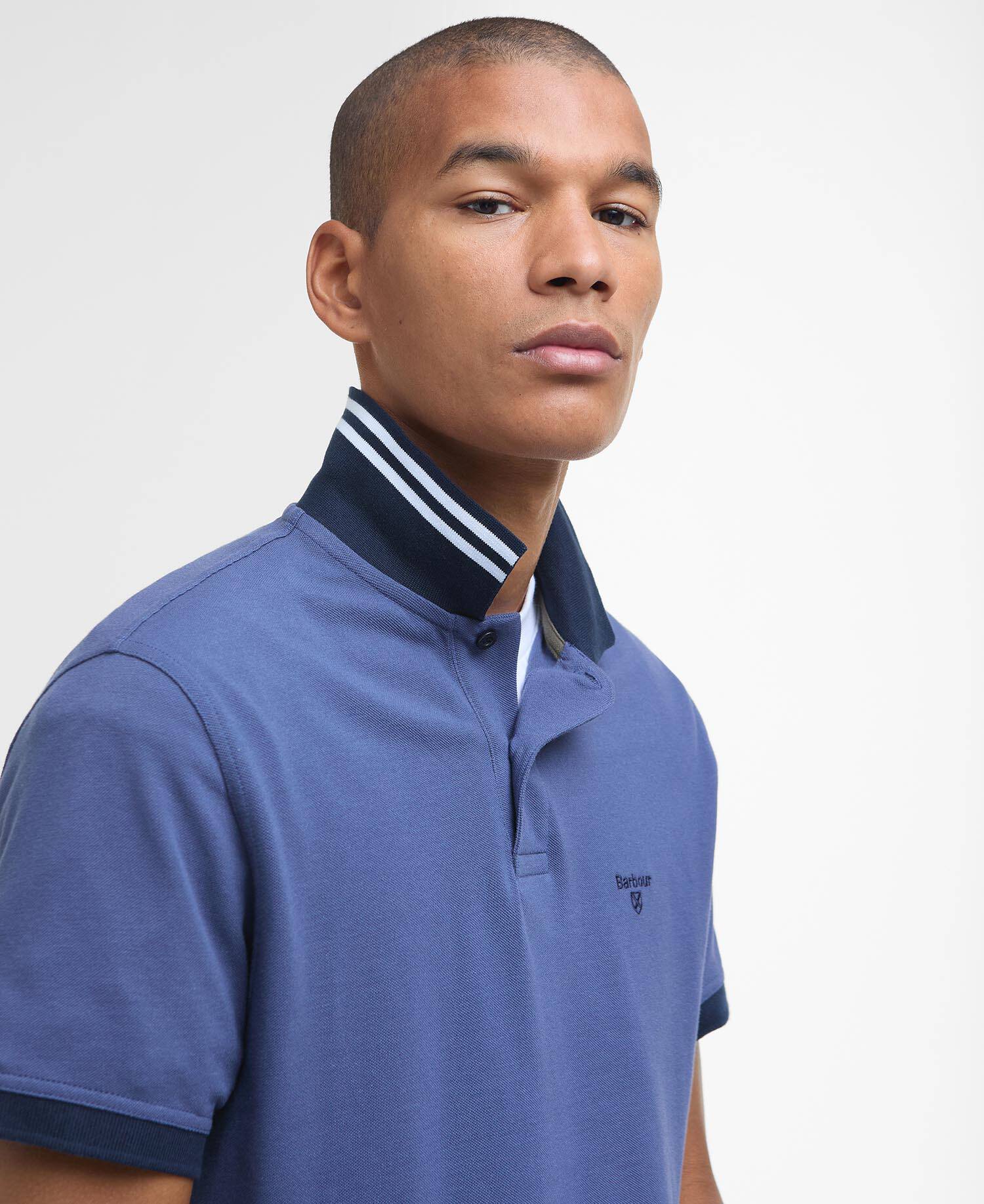 Lynmouth Tipped Polo Shirt Oceana image number 3