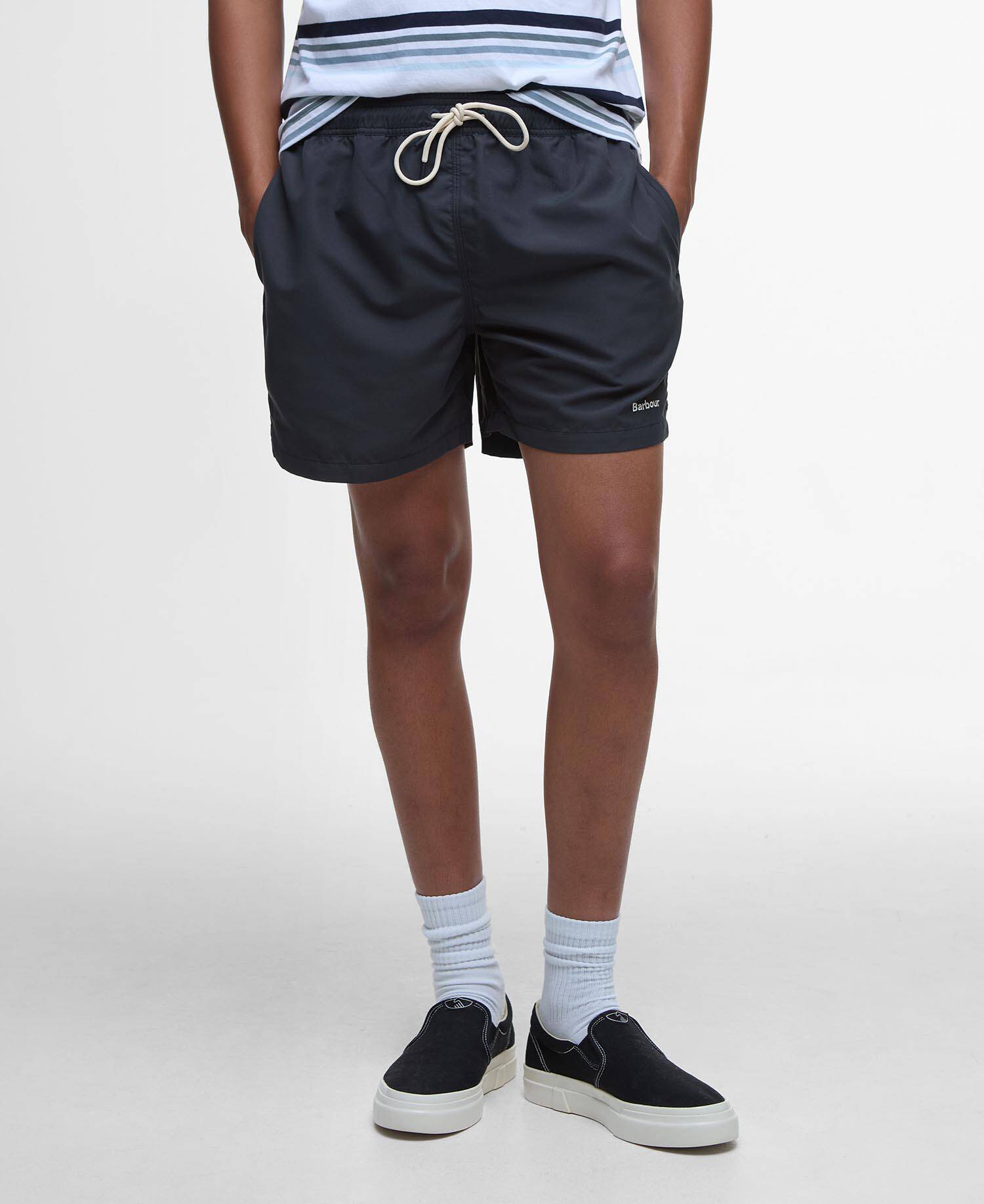 Staple Logo 7" Swim Shorts Classic Black image number 1