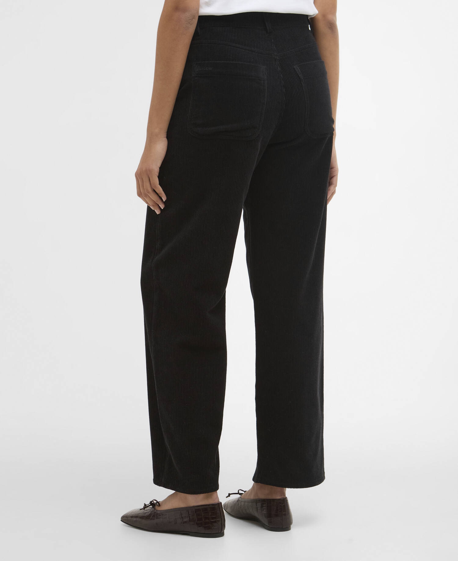 Barbour x ARKET Amber Loose Cord Trousers Black image number 2