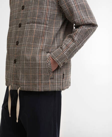Fife Checked Overshirt Neutral